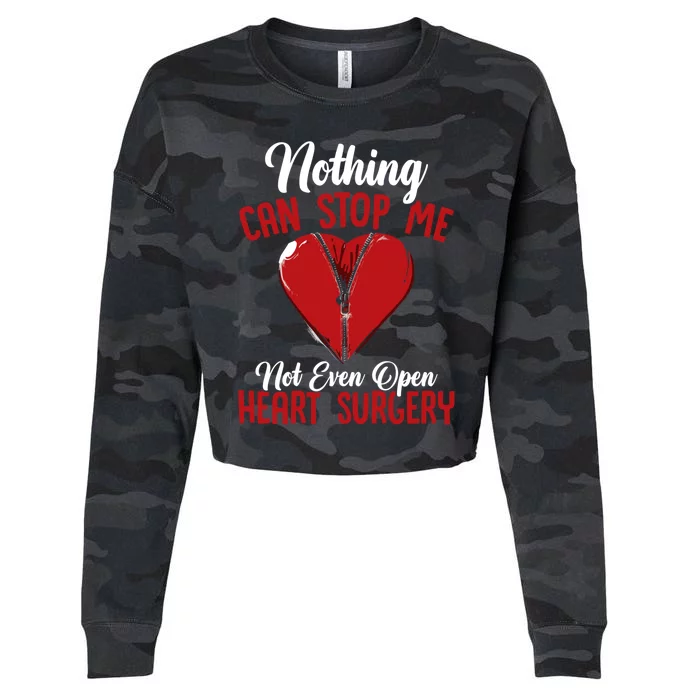 Bypass Nothing Can Stop Me Not Even Open Heart Surgery Gift Cropped Pullover Crew