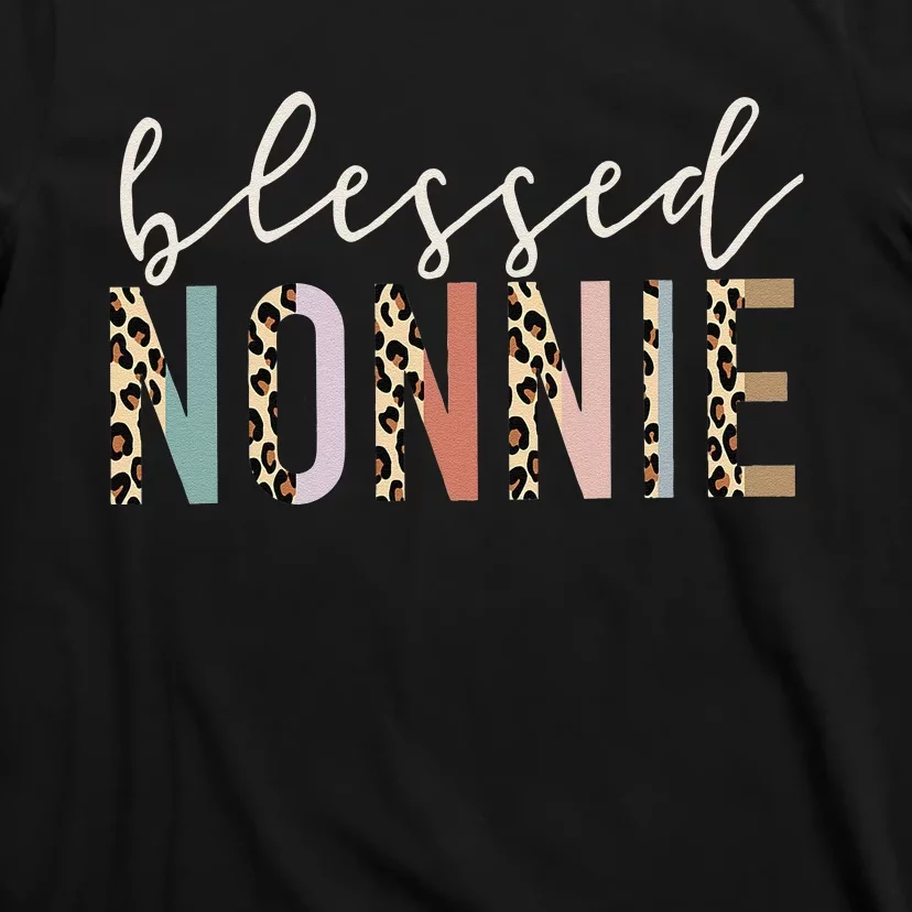 Blessed Nonnie Cute Leopard Print T-Shirt