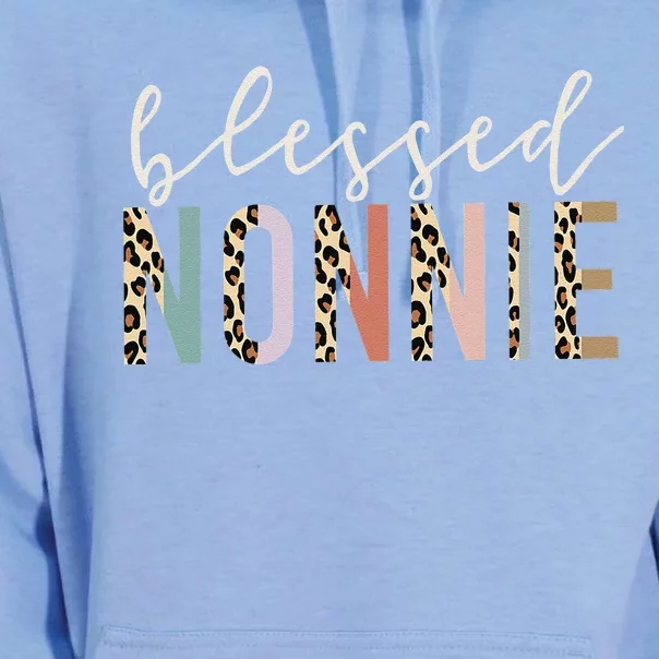 Blessed Nonnie Cute Leopard Print Unisex Surf Hoodie