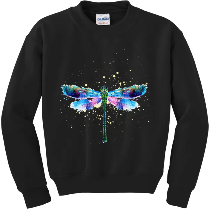 Beautiful Nature Colorful Pattern Dragonfly Kids Sweatshirt