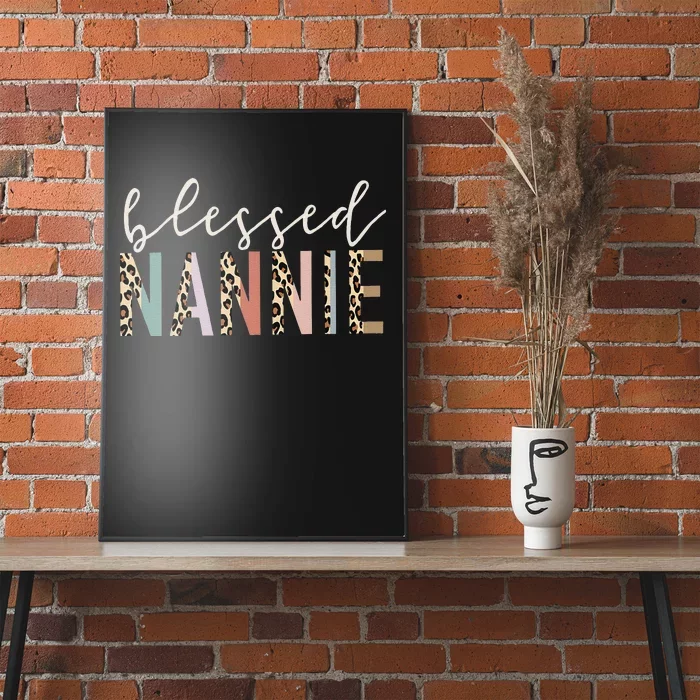 Blessed Nannie Cute Leopard Funny Mother's Day Poster