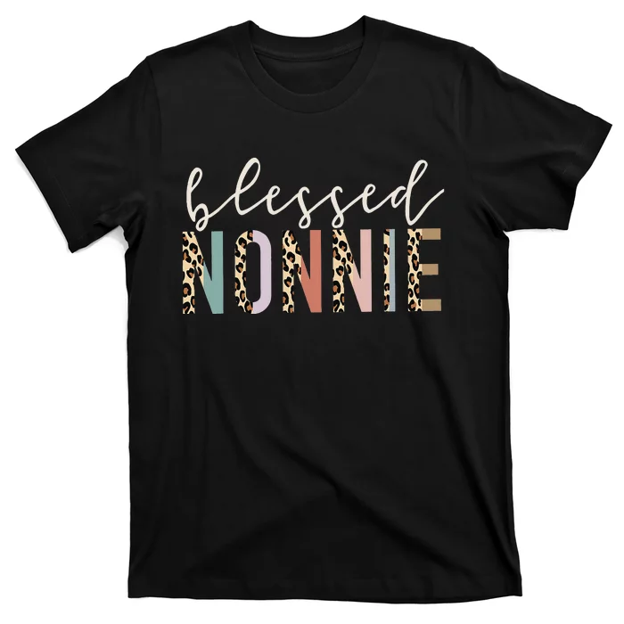 Blessed Nonnie Cute Leopard Print T-Shirt