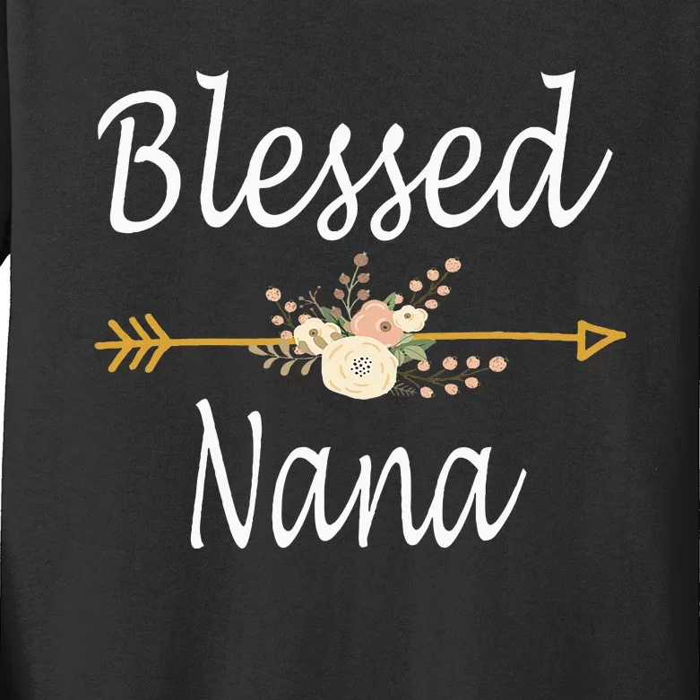 Blessed Nana Cute Mothers Day Gifts Kids Long Sleeve Shirt