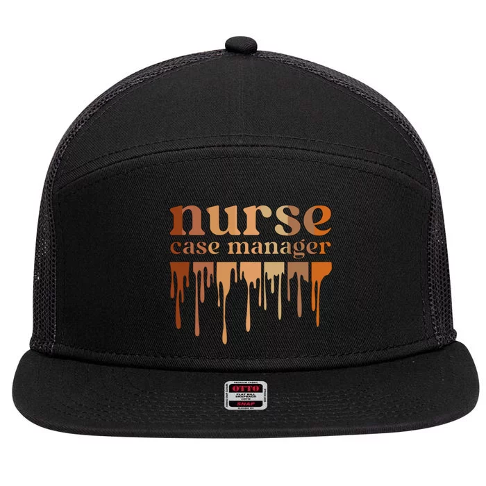 Black Nurse Case Manager African American Case Management 7 Panel Mesh Trucker Snapback Hat