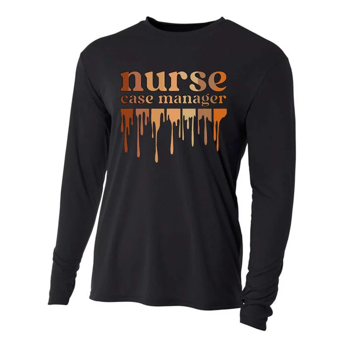 Black Nurse Case Manager African American Case Management Cooling Performance Long Sleeve Crew