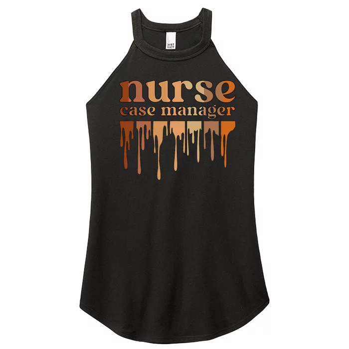 Black Nurse Case Manager African American Case Management Women’s Perfect Tri Rocker Tank