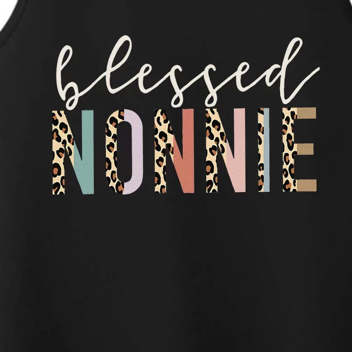 Blessed Nonnie Cute Leopard Print Performance Tank