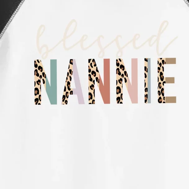 Blessed Nannie Cute Leopard Print Gift Toddler Fine Jersey T-Shirt