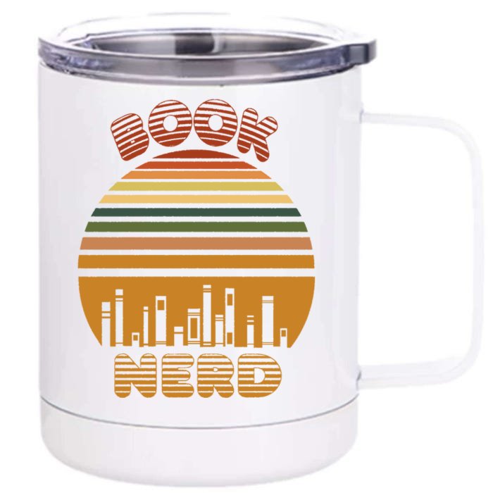 Book Nerd Cute Gift Front & Back 12oz Stainless Steel Tumbler Cup