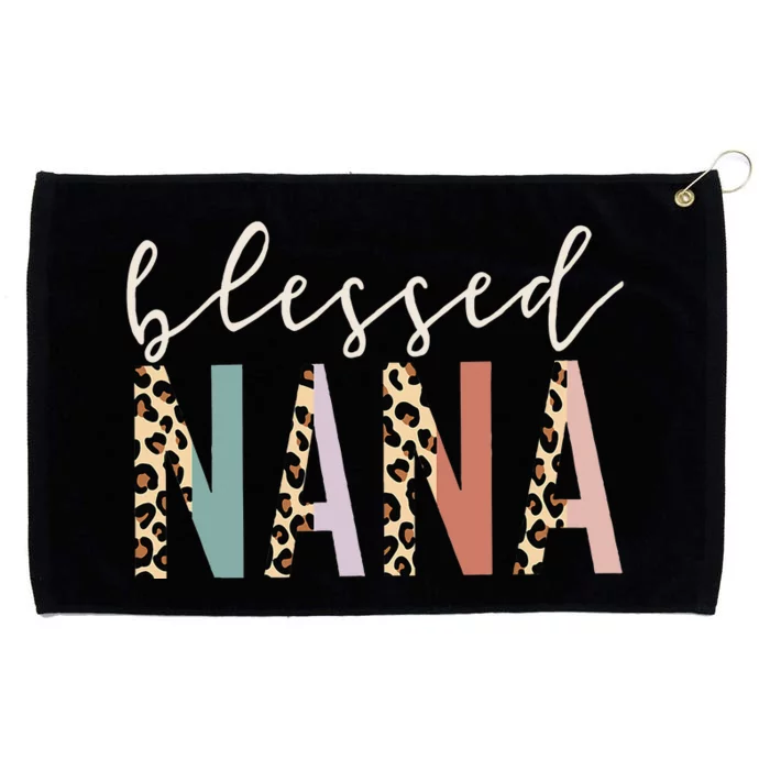 Blessed Nana Cute Leopard Print Grommeted Golf Towel