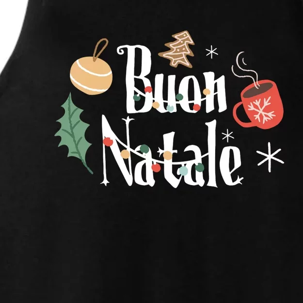 Buon Natale Christmas Italy Italians Long Sleeve Ladies Tri-Blend Wicking Tank