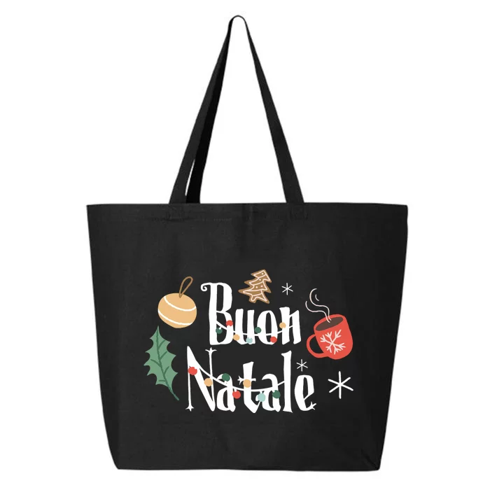 Buon Natale Christmas Italy Italians Long Sleeve 25L Jumbo Tote