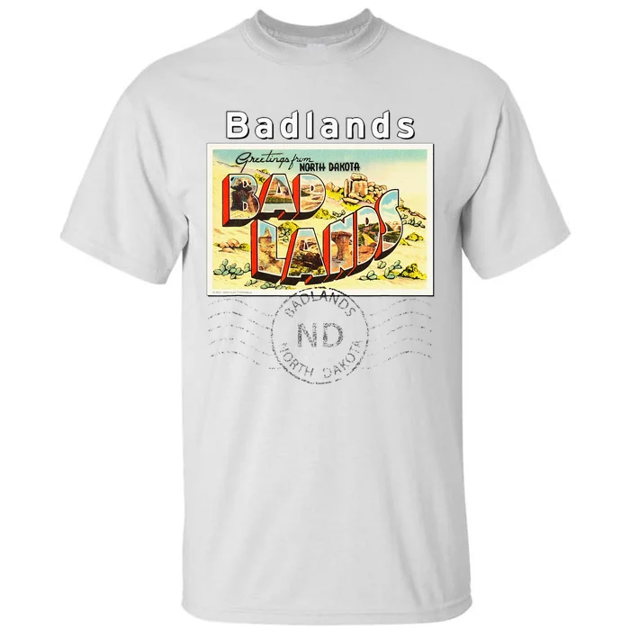 Badlands North Dakota ND Large Letter Postcard Postmarked Tall T-Shirt