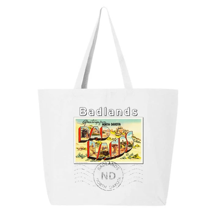 Badlands North Dakota ND Large Letter Postcard Postmarked 25L Jumbo Tote