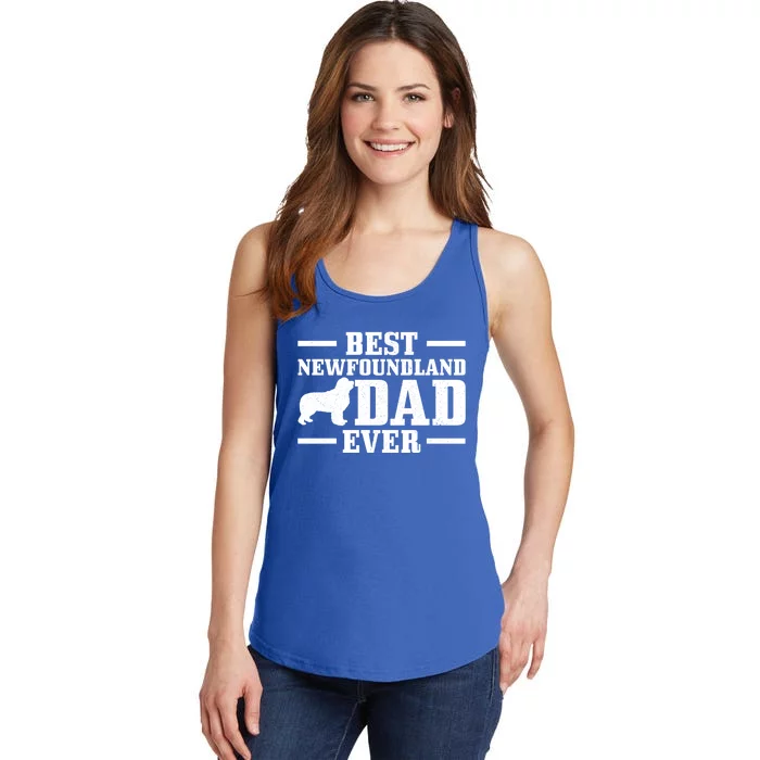 Best Newfoundland Dad Ever Funny Dog Newfie Dad Cute Gift Ladies Essential Tank