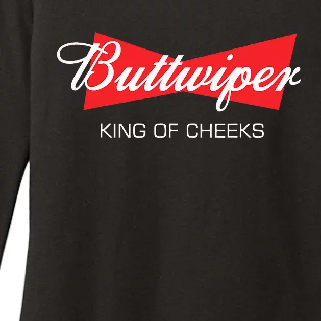 Buttwiper New Dad Funny Beer Inspired Diaper Shower Womens CVC Long Sleeve Shirt