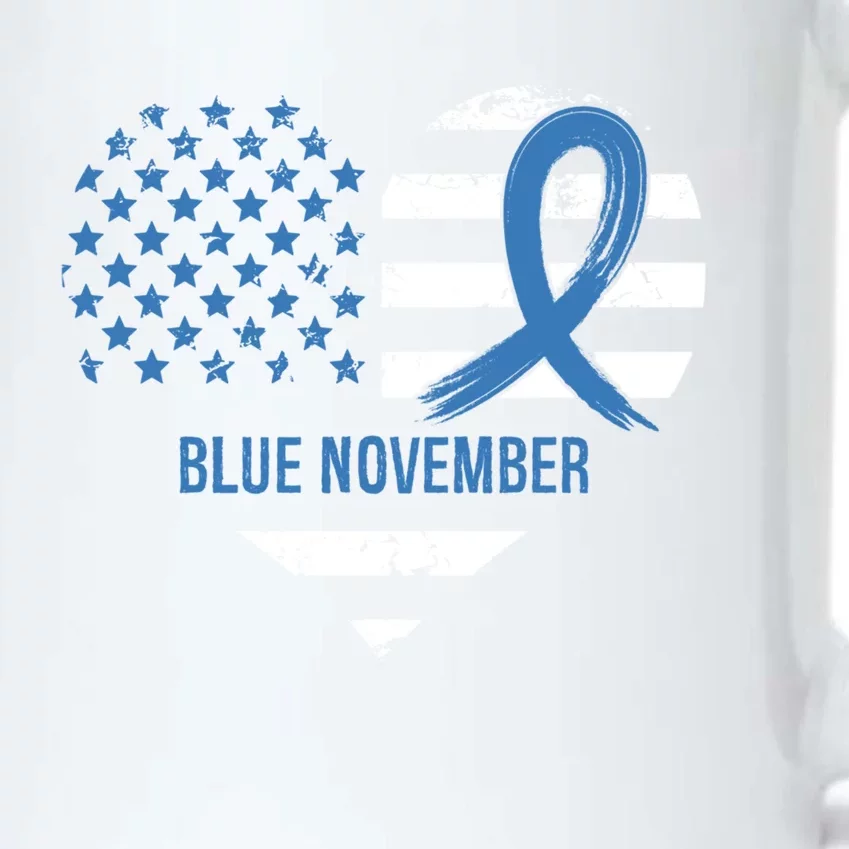 Blue November Diabetes Awareness Gift Black Color Changing Mug