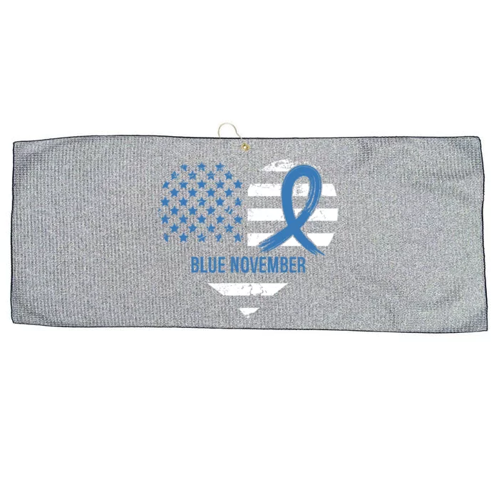 Blue November Diabetes Awareness Gift Large Microfiber Waffle Golf Towel