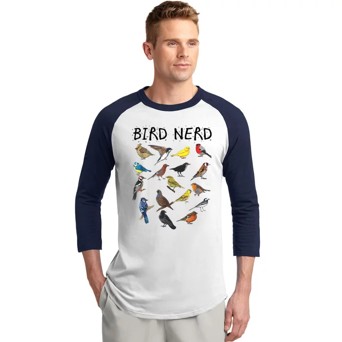 Bird Nerd Different Kinds Of Bird Gift Cute Bird Gift Baseball Sleeve Shirt