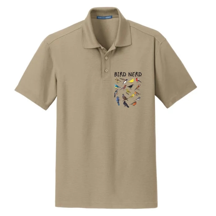 Bird Nerd Different Kinds Of Bird Gift Cute Bird Gift Dry Zone Grid Performance Polo