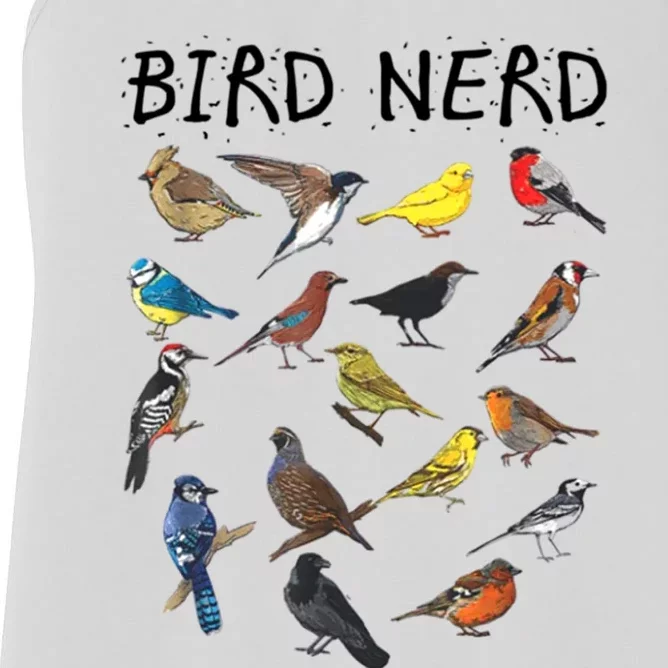 Bird Nerd Different Kinds Of Bird Gift Cute Bird Gift Women's Racerback Tank