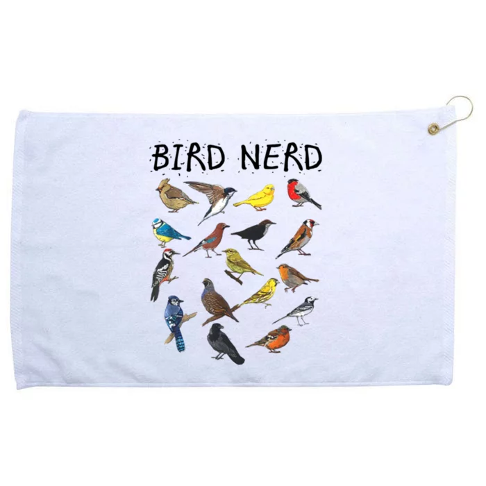 Bird Nerd Different Kinds Of Bird Gift Cute Bird Gift Grommeted Golf Towel