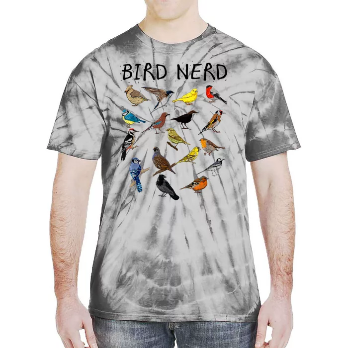 'Bird Nerd Different Kinds Of Bird' Gift Cute Bird Gift Tie-Dye T-Shirt