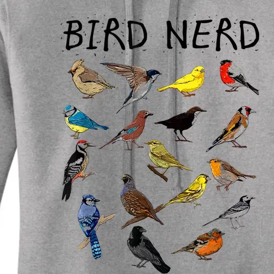 'Bird Nerd Different Kinds Of Bird' Gift Cute Bird Gift Women's Pullover Hoodie