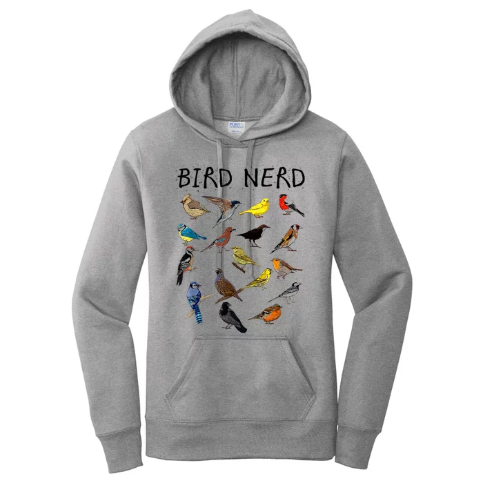 'Bird Nerd Different Kinds Of Bird' Gift Cute Bird Gift Women's Pullover Hoodie