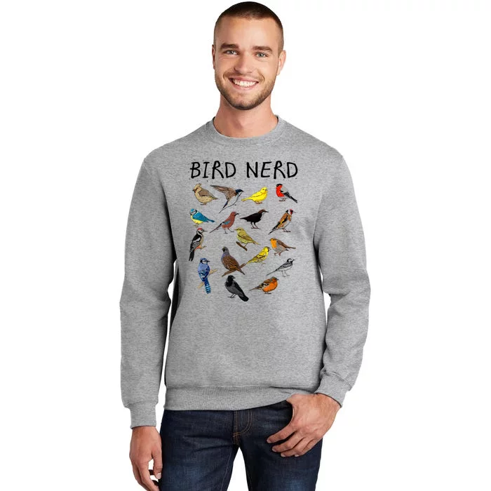 'Bird Nerd Different Kinds Of Bird' Gift Cute Bird Gift Tall Sweatshirt