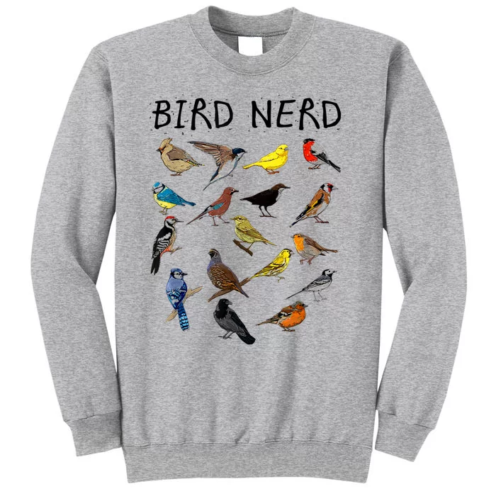 'Bird Nerd Different Kinds Of Bird' Gift Cute Bird Gift Tall Sweatshirt