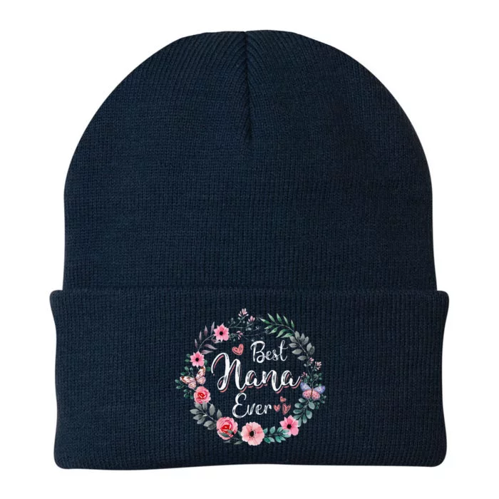 Best Nana Ever Mothers Day Mom Mimi Grandma Nana Idea Knit Cap Winter Beanie