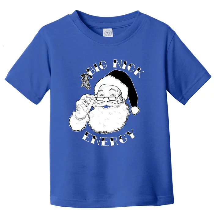 Big Nick Energy Christmas Vintage Santa Ugly Xmas Sweater Gift Toddler T-Shirt