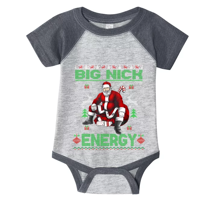 Big Nick Energy Funny Santa For Christmas Infant Baby Jersey Bodysuit