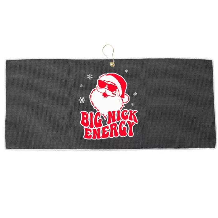 Big Nick Energy Christmas Reindeer Cute Xmas Large Microfiber Waffle Golf Towel