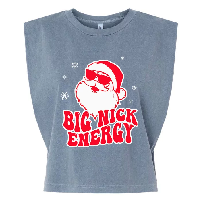 Big Nick Energy Christmas Reindeer Cute Xmas Garment-Dyed Women's Muscle Tee