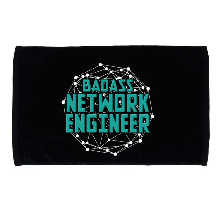 Badass Network Engineer Funny It Tech Computer Networking Gift Microfiber Hand Towel