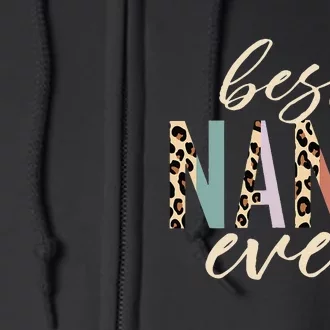 Best Nana Ever Gifts Leopard happy Mothers Day Full Zip Hoodie