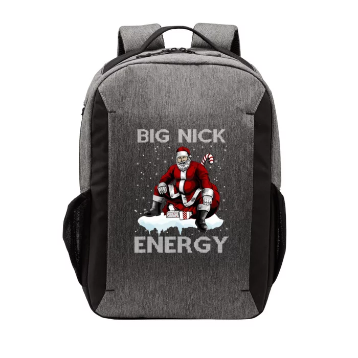 Big Nick Energy Funny Santa Christmas Xmas Ugly Christmas Sweater Vector Backpack