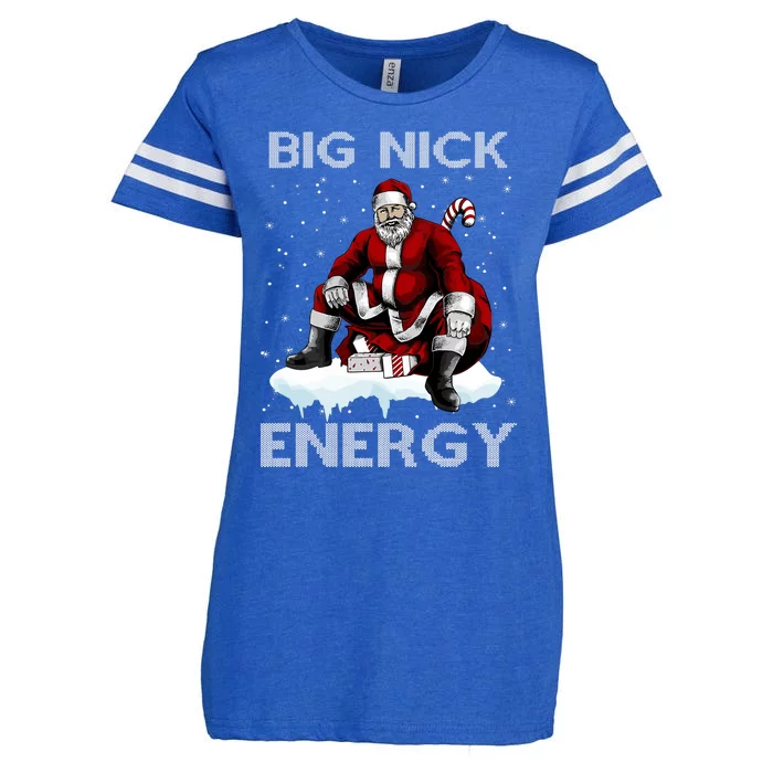 Big Nick Energy Funny Santa Christmas Xmas Ugly Christmas Sweater Enza Ladies Jersey Football T-Shirt