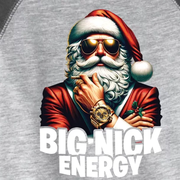 Big Nick Energy Funny Cool Santa Christmas Gift Toddler Fine Jersey T-Shirt