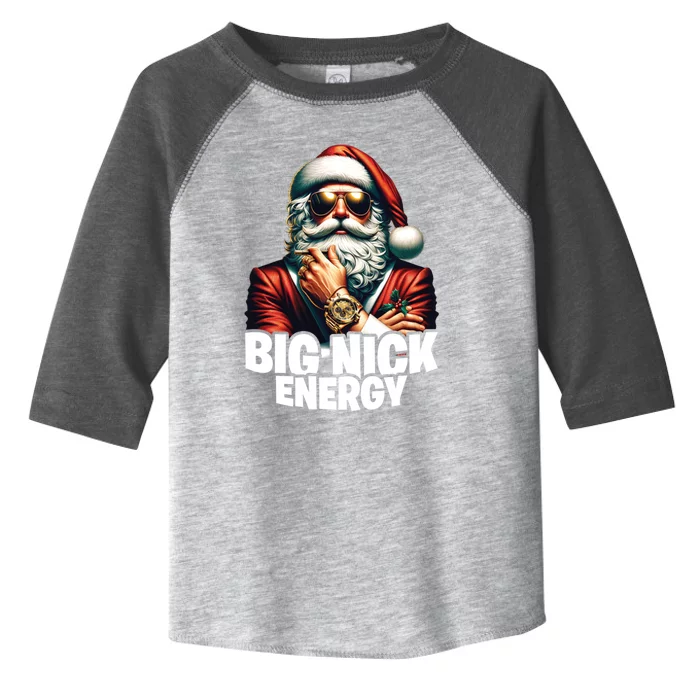 Big Nick Energy Funny Cool Santa Christmas Gift Toddler Fine Jersey T-Shirt