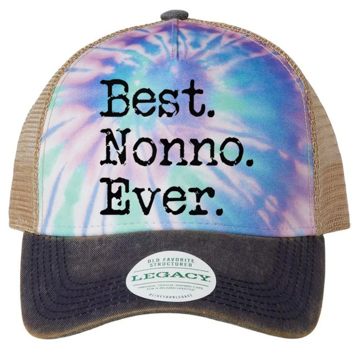 Best Nonno Ever Grandfather Grandpa Gift From Grandchildren Legacy Tie Dye Trucker Hat