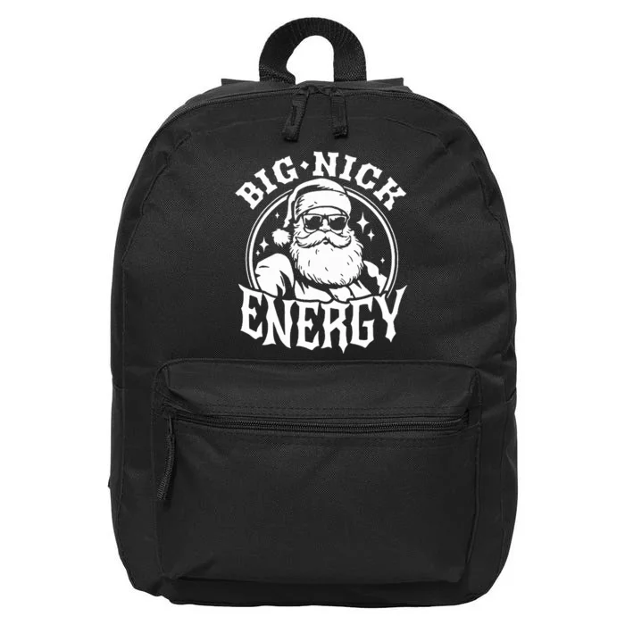 Big Nick Energy Funny Santa Christmas 16 in Basic Backpack