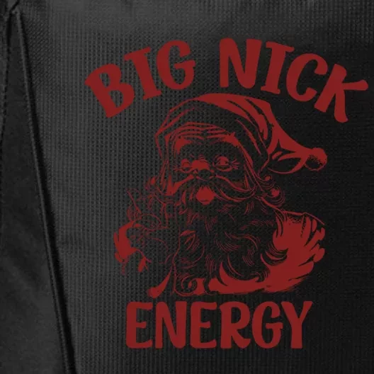 Big Nick Energy Funny Family Christmas Santa Cute Xmas Gift City Backpack