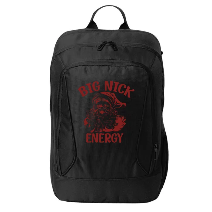 Big Nick Energy Funny Family Christmas Santa Cute Xmas Gift City Backpack