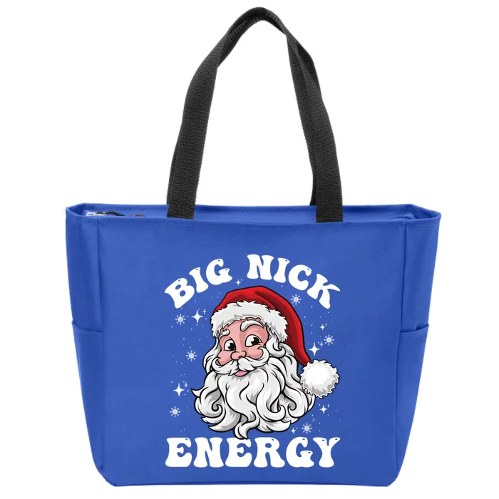 Big Nick Energy Funny Santa Christmas Cool Gift Zip Tote Bag