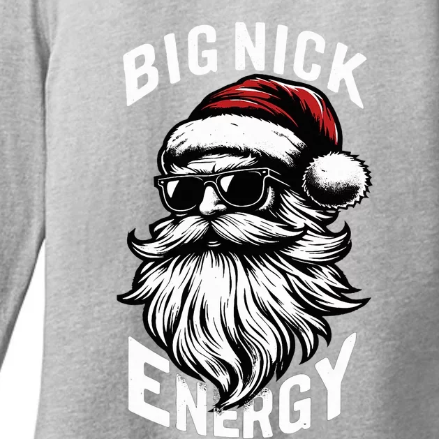 Big Nick Energy Funny Santa Christmas Womens CVC Long Sleeve Shirt