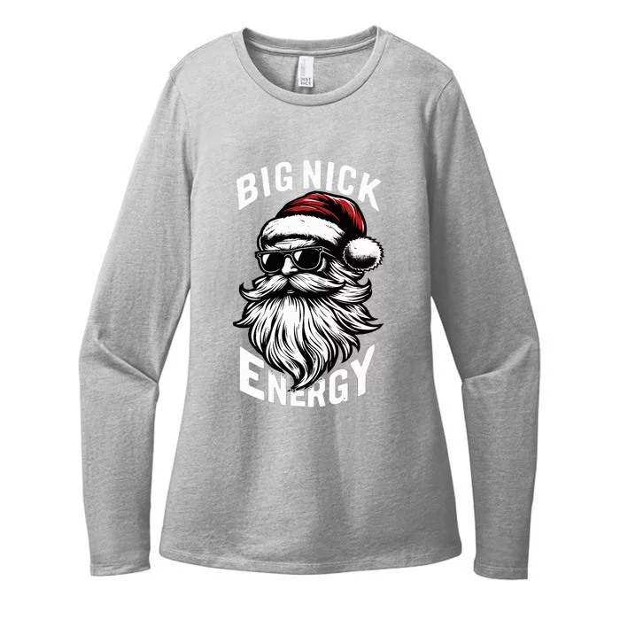 Big Nick Energy Funny Santa Christmas Womens CVC Long Sleeve Shirt