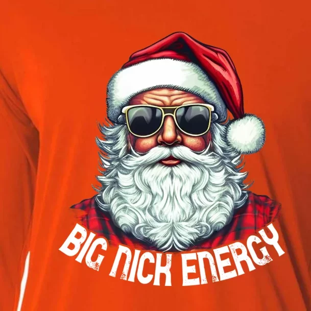 Big Nick Energy Funny Santa Christmas Cute Gift Cooling Performance Long Sleeve Crew